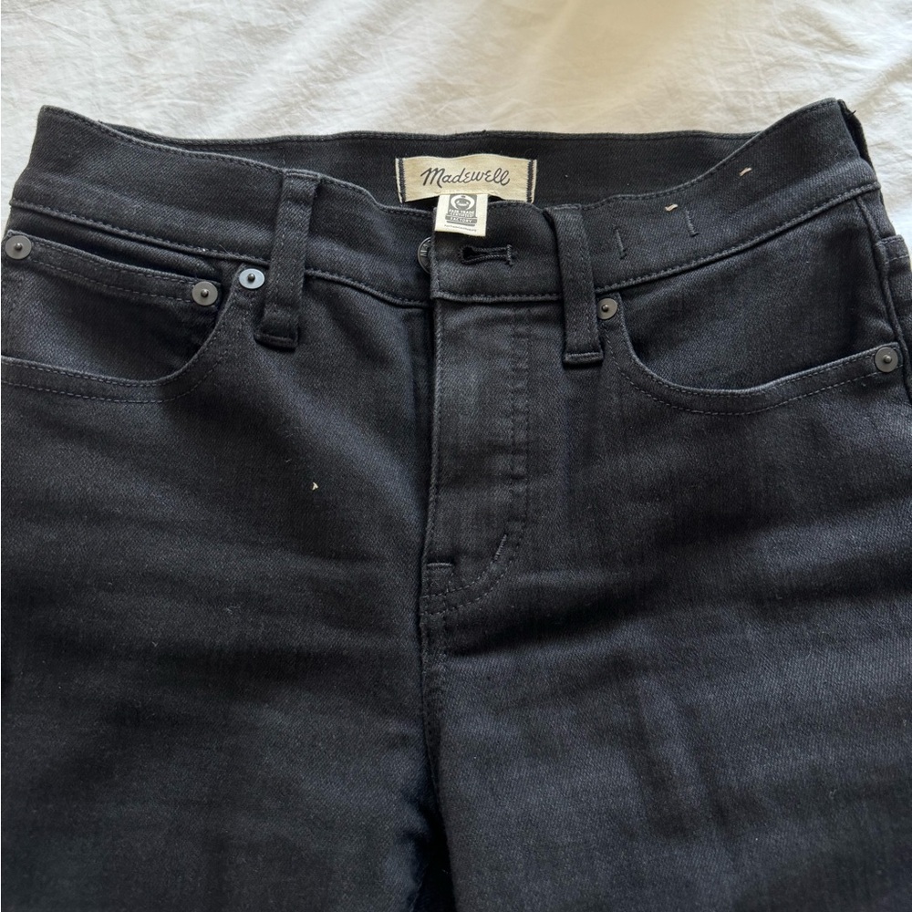 Madewell Mid-Rise Kick Out Black Petite Jeans